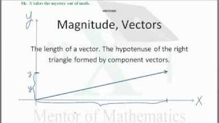 Glossary-Magnitude, Vector