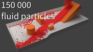 150 000 Fluid Particles Blender Cycles 2.74