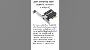 Network Interface Card (NIC) Explained ⚙️🌐#shorts #computer