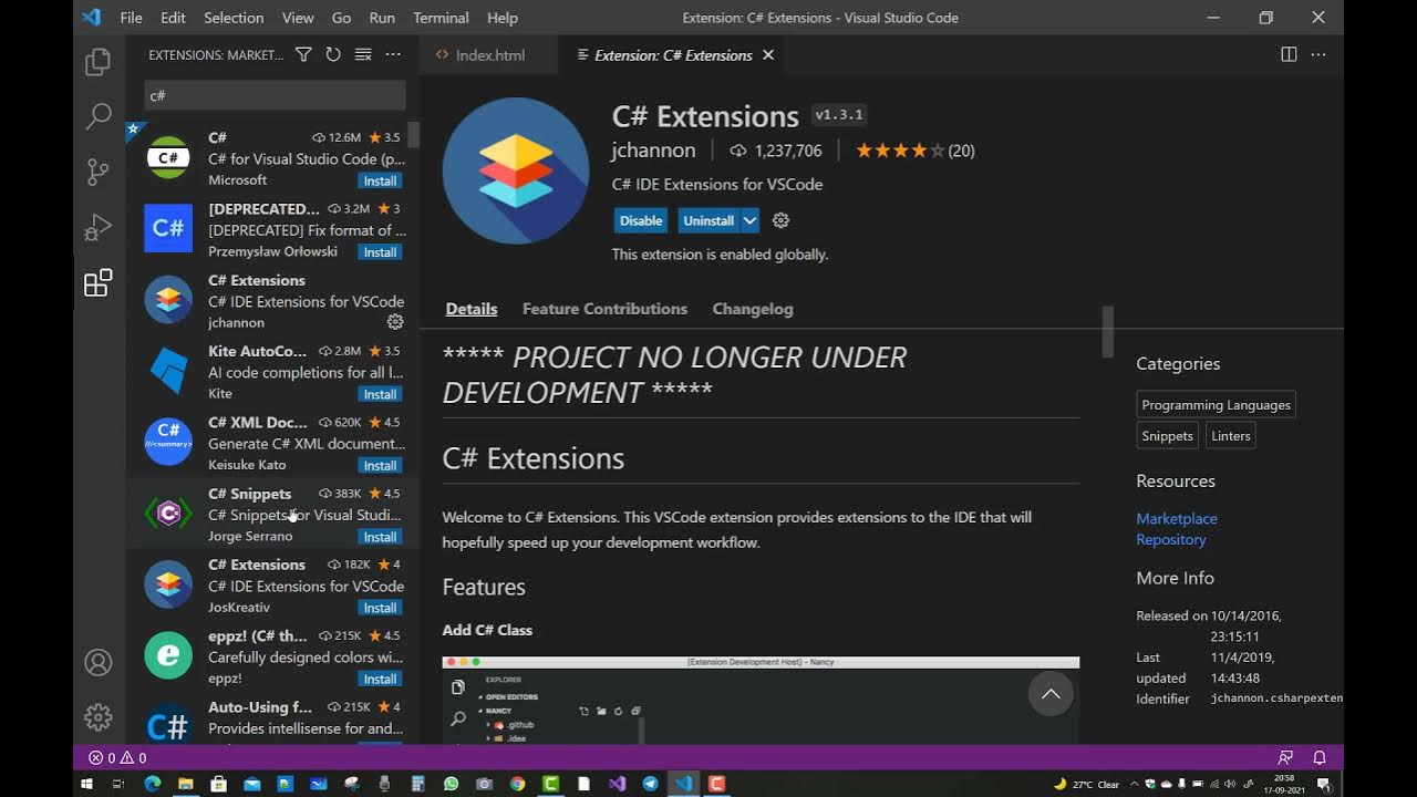 Visual Studio Code Tutorial For Beginners 1: Getting Started - YouTube