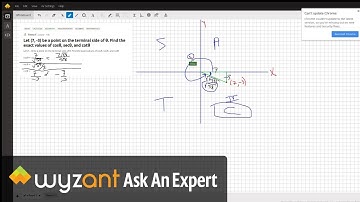 Find trig ratios given a point on the terminal side of theta.