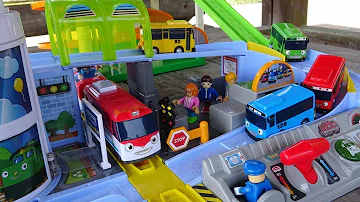 Tayo the Little Bus Toy☆Let's play with a spinning rail toy! Chibi Train Titipo also runs! !