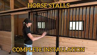 Installing Beautiful Custom Horse Stalls in a Post Frame Barn