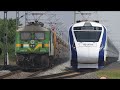 HIGH SPEED PERFECT CROSSING TRAINS |VANDE BHARAT TRAINS & ELECTRIC TRAINS INDIAN RAILWAYS