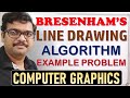 EXAMPLE PROBLEM FOR BRESENHAM'S LINE DRAWING ALGORITHM