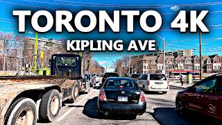 Toronto Drive: Kipling Ave from Lakeshore to Rexdale Blvd | 4K POV