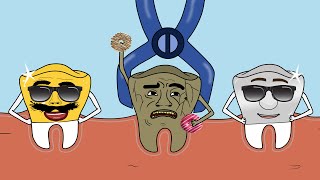 Bad tooth and good tooth - funny animation 😂