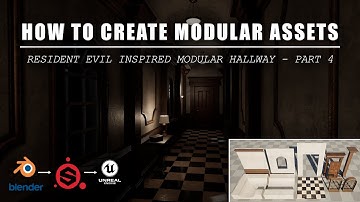 Create Modular Assets in Blender for UE5 | Ceiling | Resident Evil Inspiration | Part 4