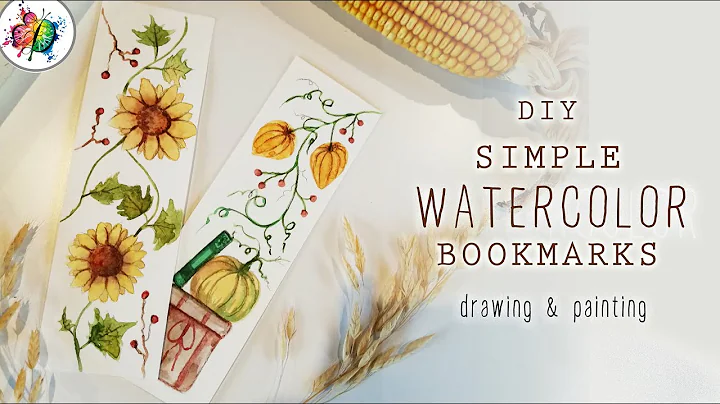 2 Simple Watercolor Bookmarks for Beginners | Easy watercolor tutorial