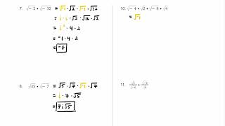 Simplifying Radical Expressions with Complex #'s [12 Practice Problems]
