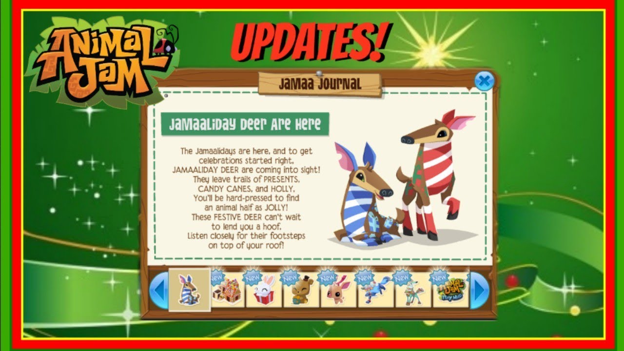 Animal Jam Updates Jamaaliday Deer and Pet Bears! YouTube