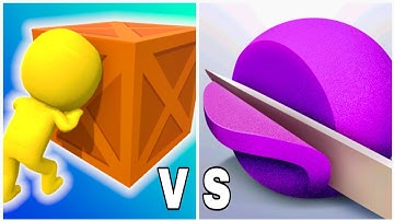 ASMR Slicing vs Push Harder - Gameplay Walkthrough (Android, iOS) All Max Level 