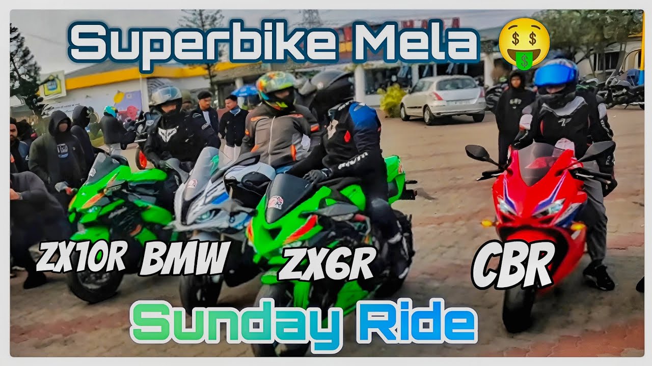 Sunday Ride|| Azad Hind Dhabba|| Superbike Mela Zx10r😍 BMW Ducati CBR @bikerbubai09 #zx10r