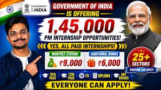 PM Internship Scheme 2026 | 1.45 Lakh Paid Internship Jobs | 10th, 12th, ITI, Diploma, Degree
