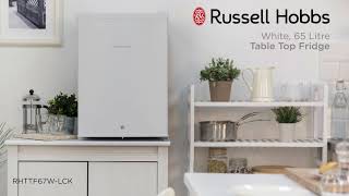 Russell Hobbs RHTTF67W 65 Litre Table Top Mini Fridge with Lock