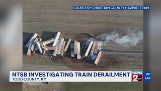 NTSB investigating train derailment in Todd County