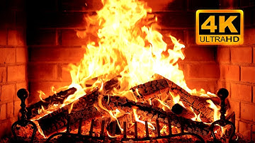 🔥 Fireplace 4K UHD! Fireplace with Crackling Fire Sounds. Fireplace Ambience