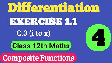 #Differentiation class 12th #Exercise 1.1 Question 3 #Composite Functions HSC New Syllabus Maths-2