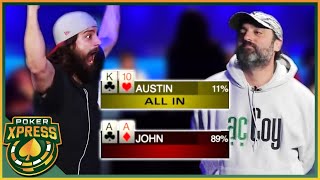 Winning AGAINST ALL ODDS: 5 SICK poker river cards!