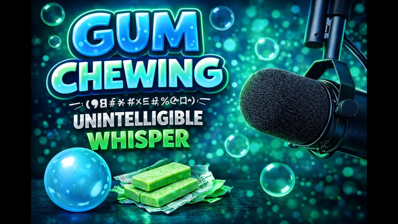 ASMR - Gum chewing and unintelligible whisper