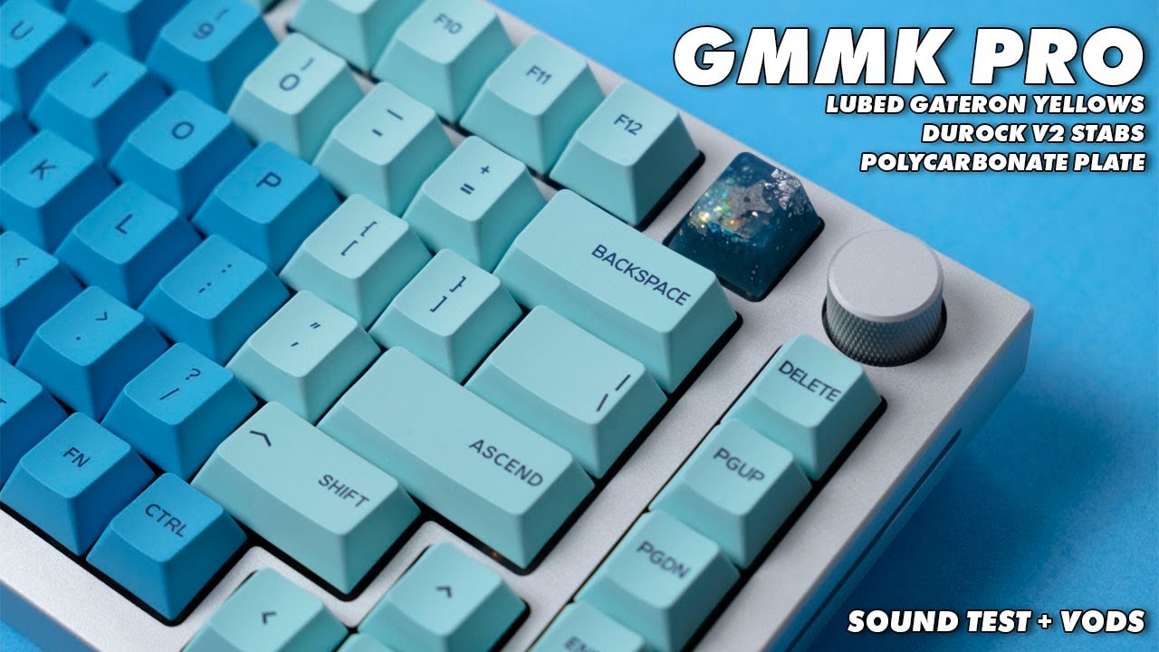 GMMK Pro + Lubed Gateron Yellows + Polycarbonate Plate // Sound Test + VOD