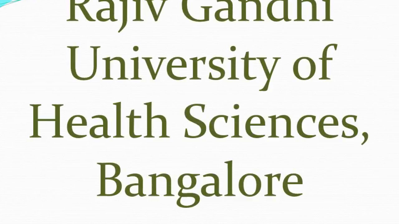 rajiv gandhi health university thesis