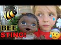 BABY ALIVE gets STUNG by a BEE! The Lilly and Mommy Show! The TOYTASTIC Sisters. FUNNY KIDS SKIT!