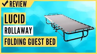 LUCID Rollaway Folding Guest Bed with 4 Inch Memory Foam Mattress Review Lucid Rollaway Bed With Mattress