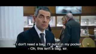 "Mr Bean" as the shop assistant