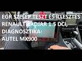 Renault Kadjar EGR szelep csere, tesztelés és illesztés AUTEL MX900 diagnosztikával