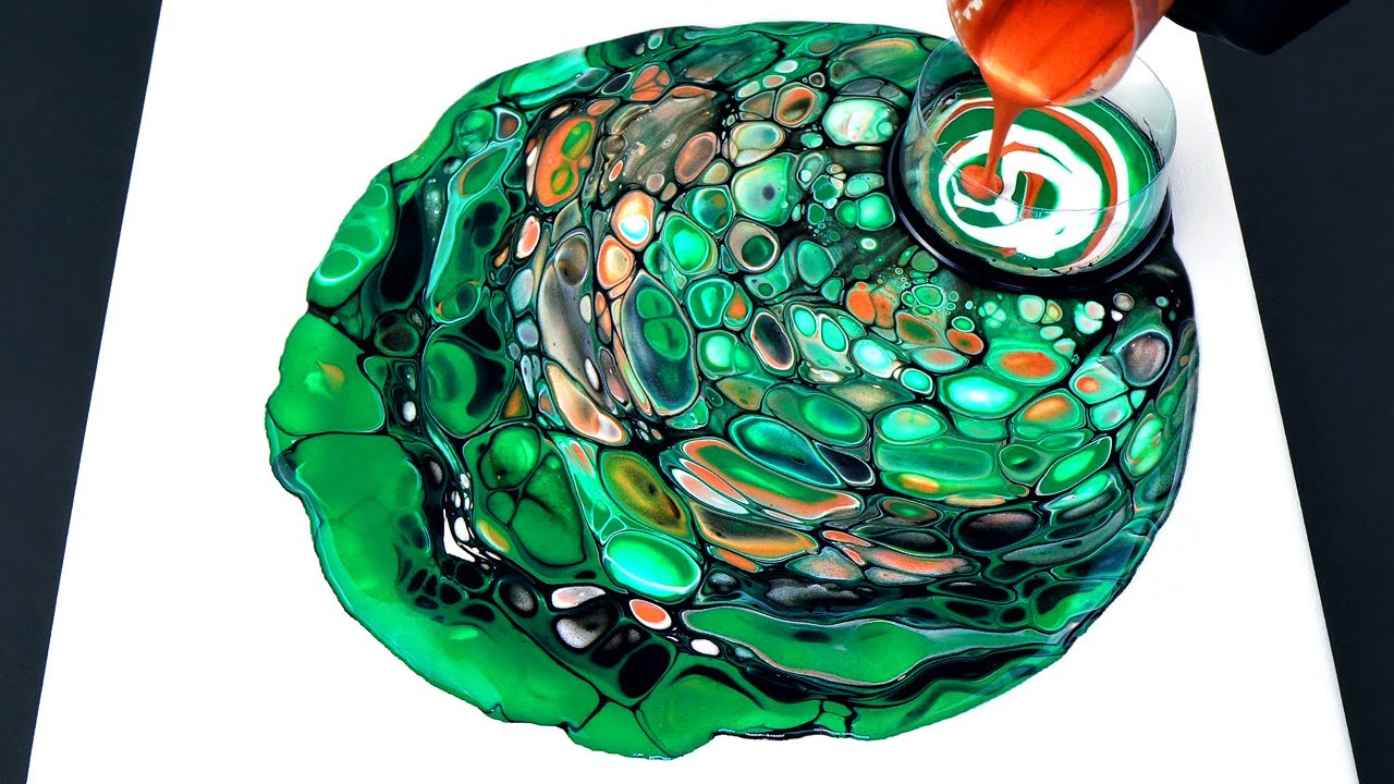 Can you count the CELLS in this Painting? Acrylic Pouring Open Cup ...