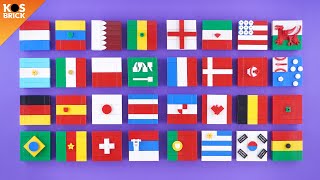 Lego Country Flags  FIFA World Cup 2022 Qatar (Tutorial)