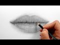 Timelapse  drawing shading realistic lips with graphite pencils  emmy kalia