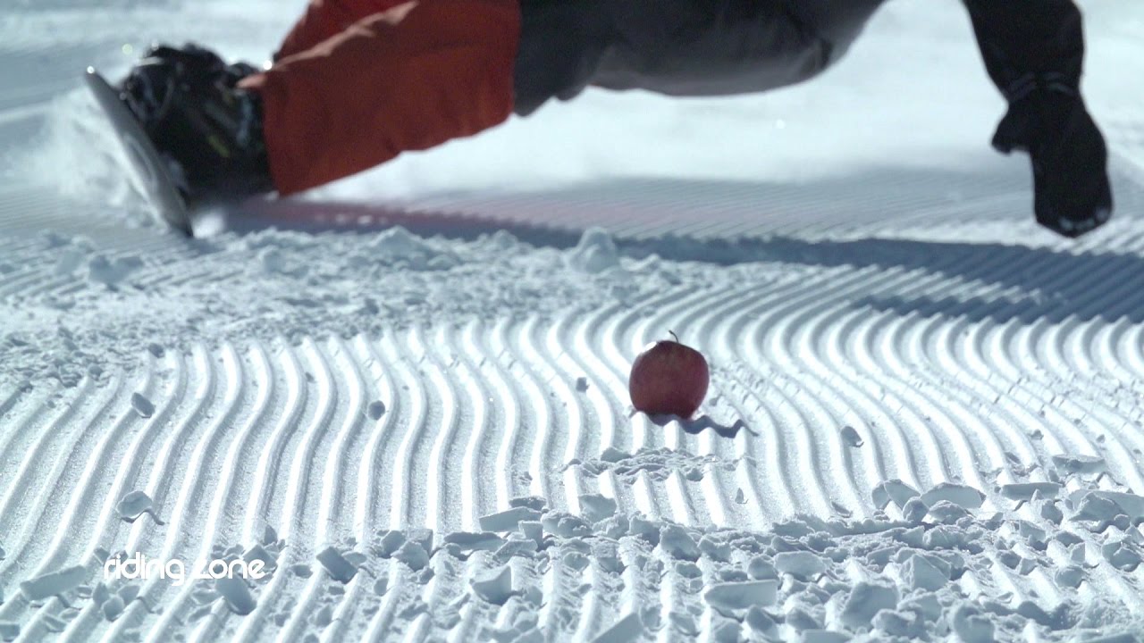 Extreme Carving : Couper des fruits avec une planche de snowboard !