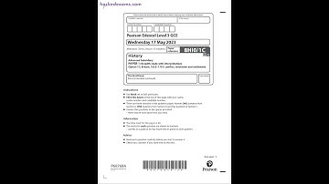 PEARSON EDEXCEL AS HISTORY PAPER 1 2023 (8HI0/1C: Breadth Study With Interpretations Option 1C: