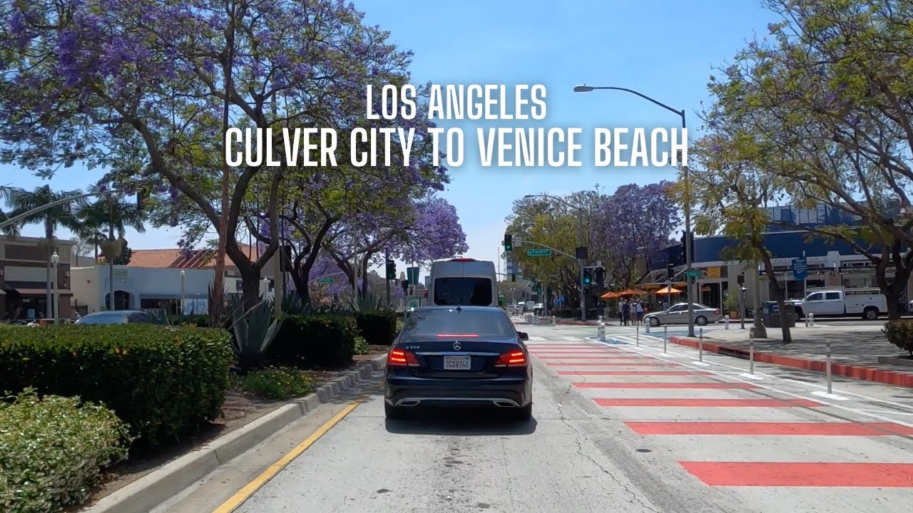 [4K] Culver City to Venice Beach, Washington Blvd, Culver Blvd, Los Angeles, ASMR