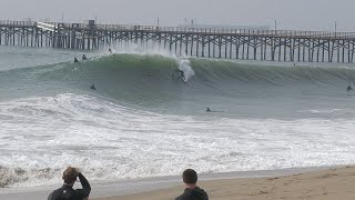 Surfers ride huge waves in Southern California - Big swell!