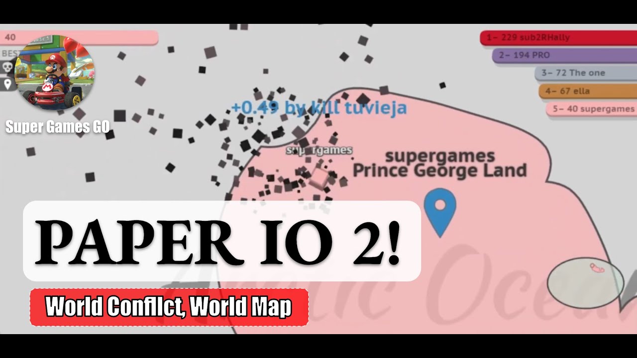 Paper IO 2: Be the king of the map! (Game #3) [World Conflict, World Map] 