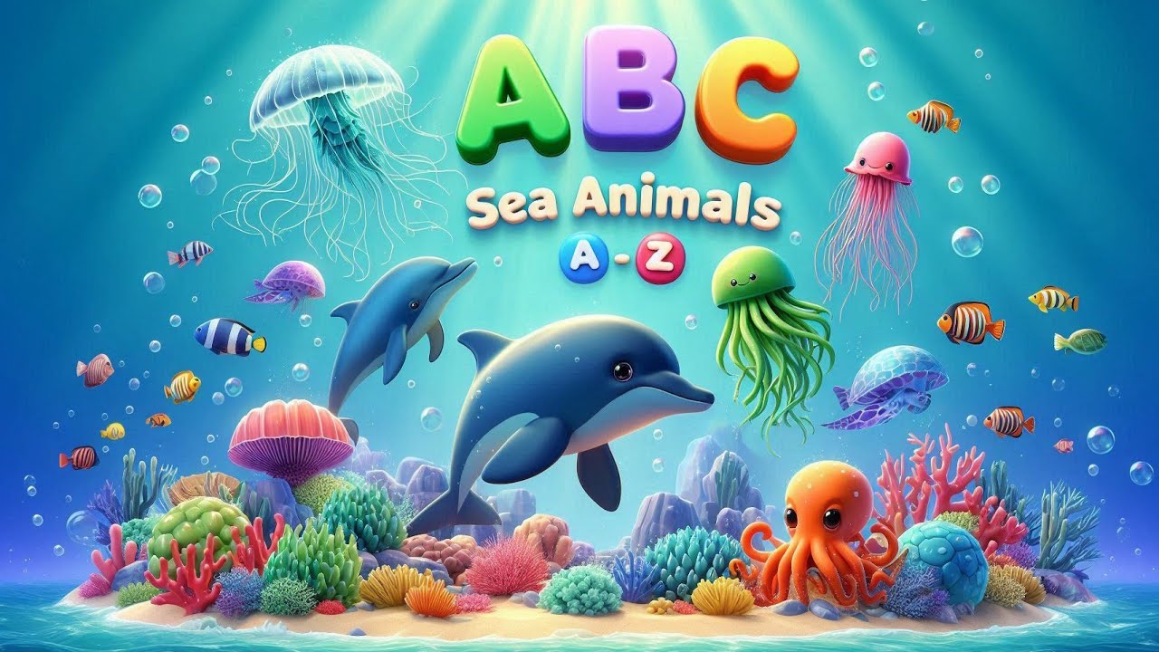 ABC Sea Animals Song for Kids 🌊🐠 | A to Z Ocean Creatures | Learn Phonics with Marine Animals