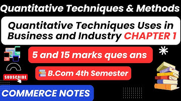 Quantitative Techniques CHAPTER 1 | ALL IMPORTANT Q&A Explained | BCOM 4TH SEM | QTM | PU | ✅🔥