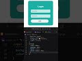 Simple Login Page Design 🔥💻 | HTML CSS Project #shorts #coding