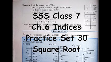 SSC | Class 7 | Chapter 6 Indices | Practice Set 30 | Square Root #class7