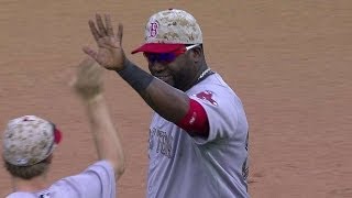 BOS@ATL: Uehara earns a save with a 6-4-3 double play