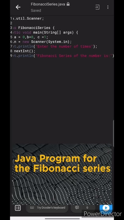 The Fibonacci series program in Java 💯 #shorts #viral #java # ...
