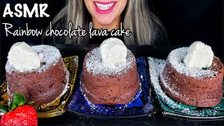 ASMR RAINBOW CHOCOLATE LAVA CAKE VEGAN (초코 케이크)COLLAB WITH ASMR ASHLEY /KIMCHI ASMR
