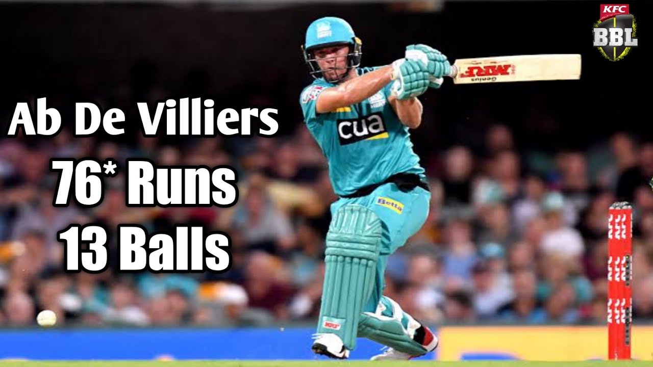Ab De Villiers Fastest Fifty Against Sydney Sixers Big Bash Cricket Ab de villiers fastest fifty against sydney sixers big bash cricket