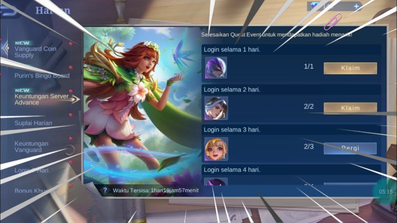 MOONTON BAGI BAGI SKIN MODAL LOGIN HARIAN?????!!!!!! MOBILE LEGENDS
