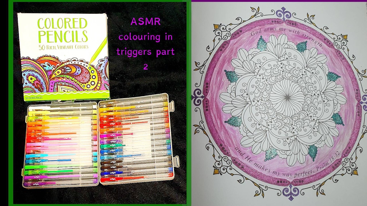 ASMR colouring in triggers part 2 #layered Visuals and sounds - YouTube