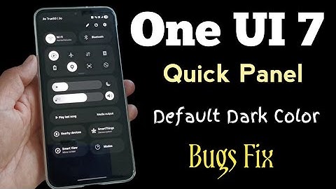 One UI 7 Quick panel dark mode Permanently Problem Fix in Samsung | Reduce transparency and Blur