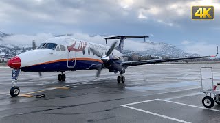 Pacific Coastal Airlines &#39;Rudolph the Red-Nosed Reindeer&#39; arriving at CYYF Airport